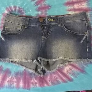Blue jean shorts